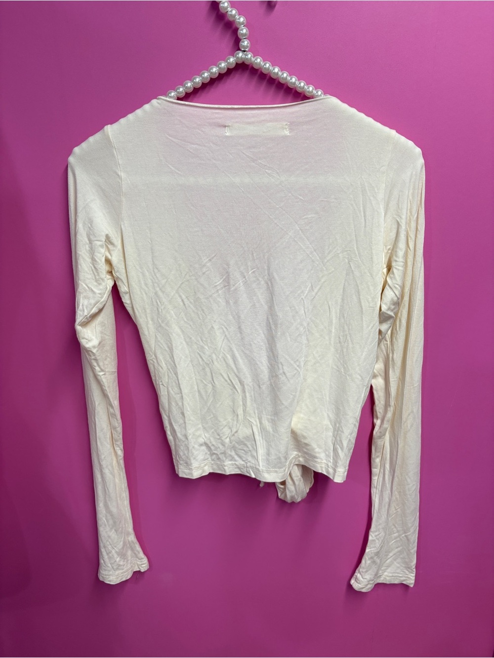 437 The Ballet Wrap Top Cream - Picture 5 of 5